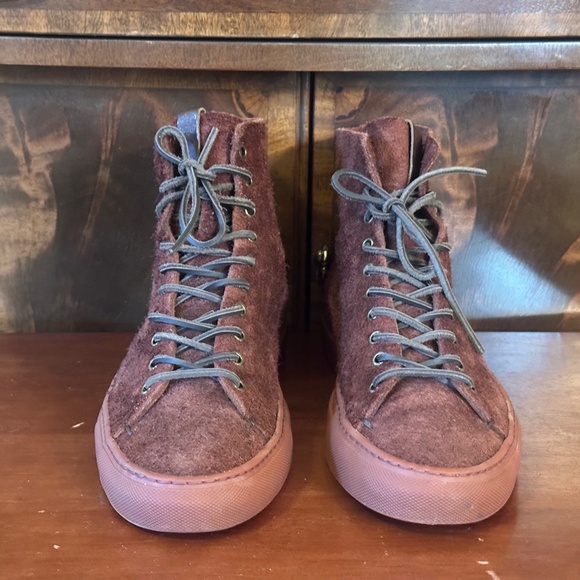 Buttero Tanino Suede Leather Sneakers - Picture 2 of 7